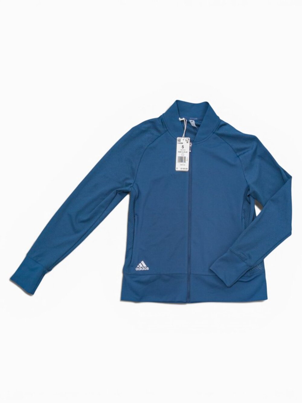 Adidas Crew-Navy Perforated Full-Zip Golf Jacket | NWT Women’s S - Picture 1 of 16